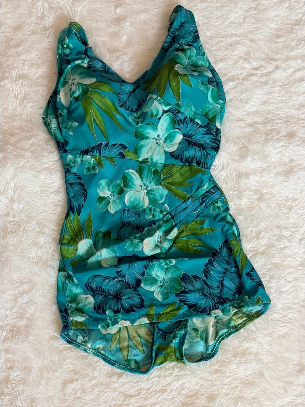 Vintage Roxanne Bra-Sized One Piece Swimsuit - Size 14 / 36DD